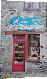 French toy shop noticeboard